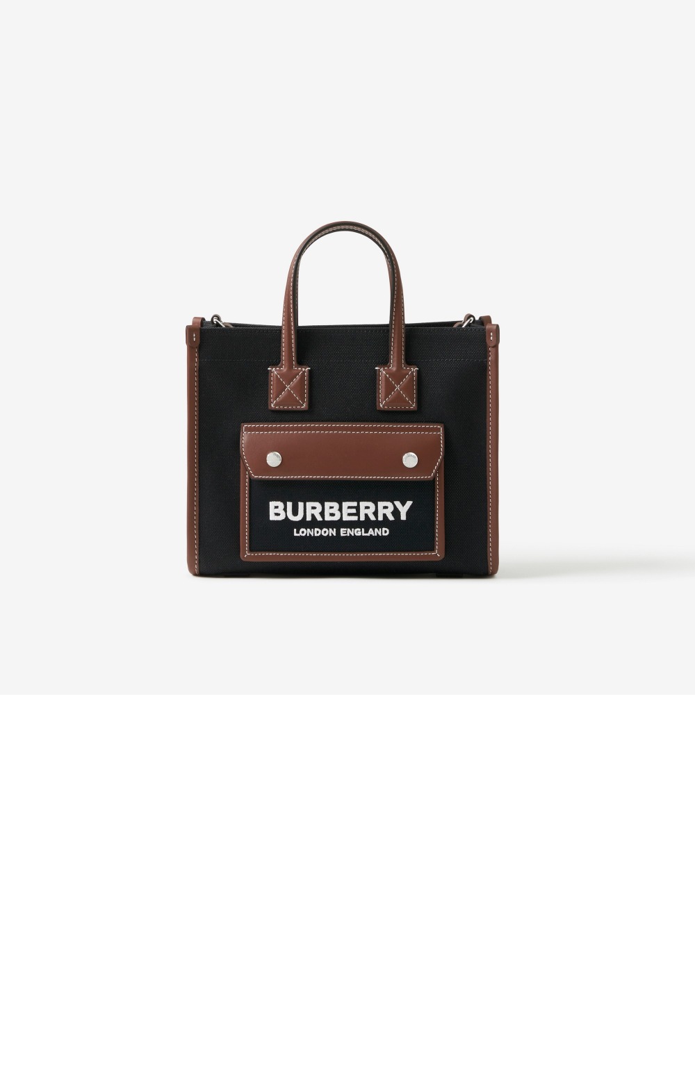 미러급레플리카사이트 | 명품레플리카 전문 쇼핑몰  | 퍼스트원 - 투톤 캔버스 레더 미니 토트 80557491 > 버버리