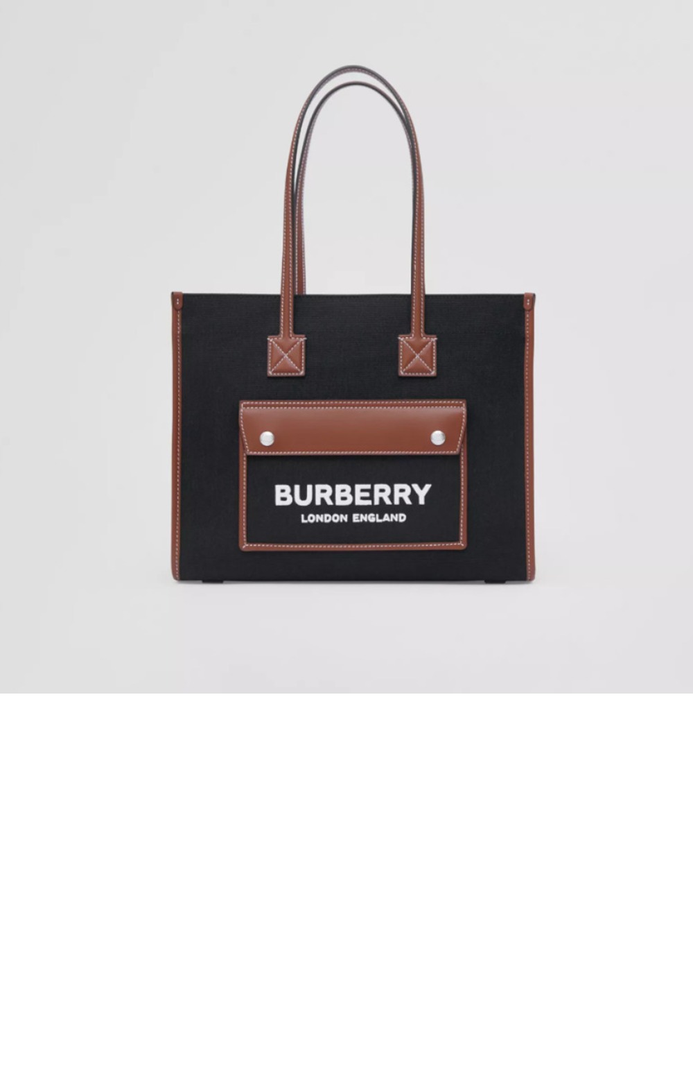 미러급레플리카사이트 | 명품레플리카 전문 쇼핑몰  | 퍼스트원 - 투톤 캔버스 레더 스몰 토트 80576001 > 버버리