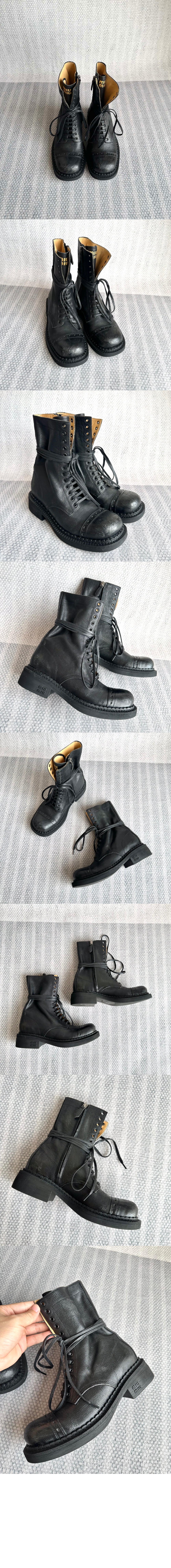 미러급레플리카사이트 | 명품레플리카 전문 쇼핑몰  | 퍼스트원 - 가죽 레이스 부티 5U316E > 미우미우