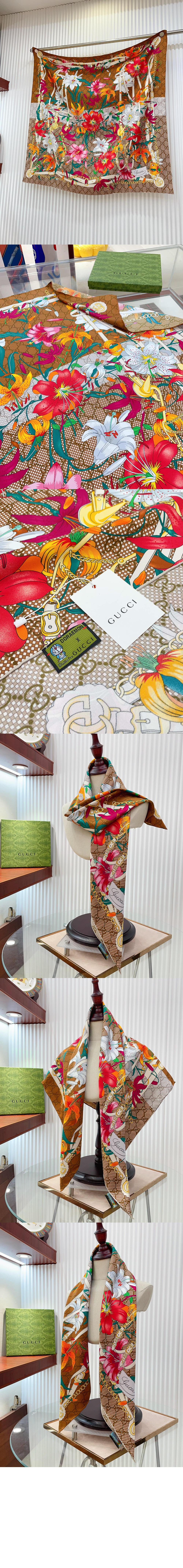 미러급레플리카사이트 | 명품레플리카 전문 쇼핑몰  | 퍼스트원 - 플로라 프린트 실크 스카 777068 > 구찌