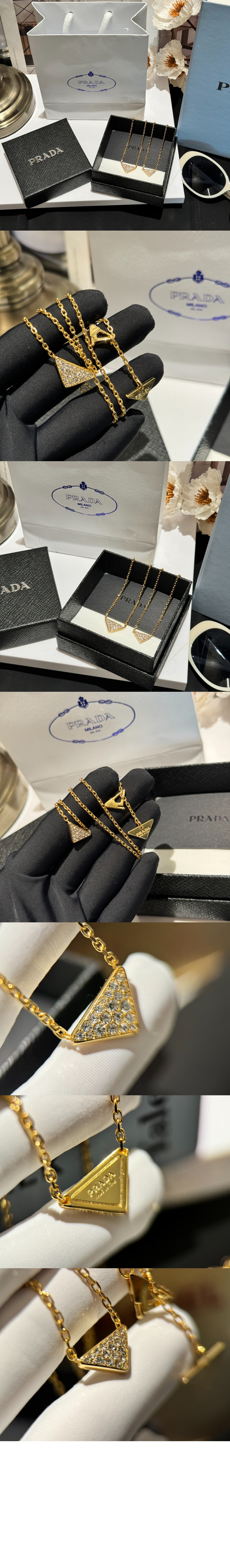 미러급레플리카사이트 | 명품레플리카 전문 쇼핑몰  | 퍼스트원 - 골드 미니 트라이앵글 목걸이 1JCA38 > 프라다
