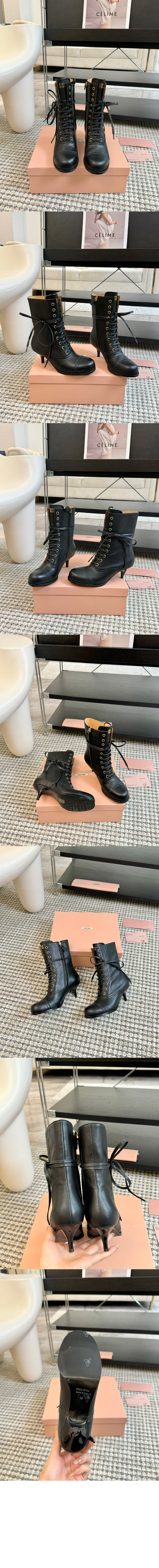 미러급레플리카사이트 | 명품레플리카 전문 쇼핑몰  | 퍼스트원 - 가죽 레이스 부티 5U323E > 미우미우