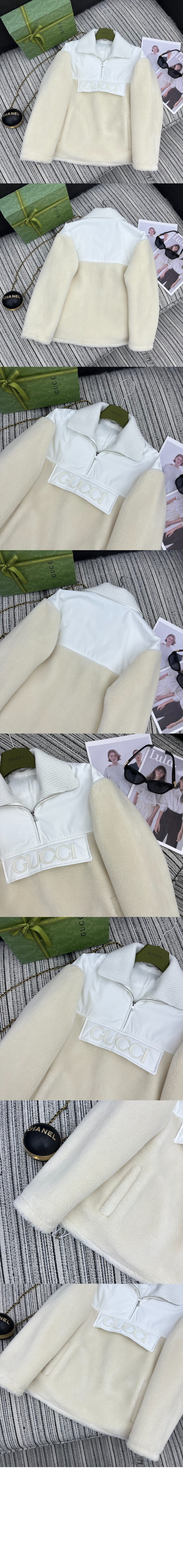 미러급레플리카사이트 | 명품레플리카 전문 쇼핑몰  | 퍼스트원 - 울 블렌드 플리스 지퍼 재킷 > 구찌