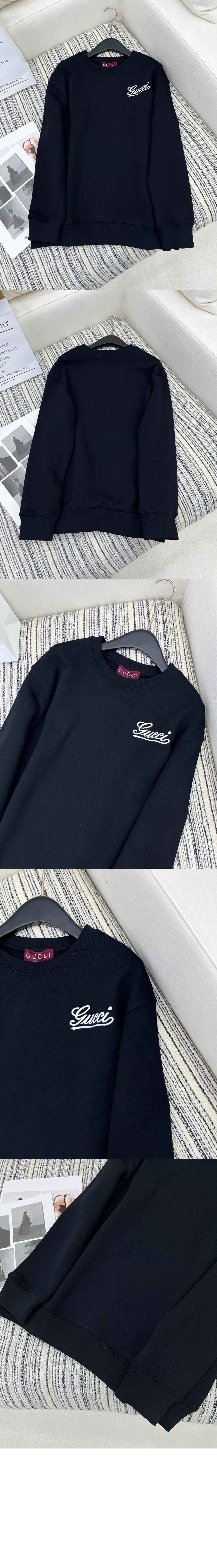 미러급레플리카사이트 | 명품레플리카 전문 쇼핑몰  | 퍼스트원 - 자수 코튼 저지 스웨트셔츠 > 구찌