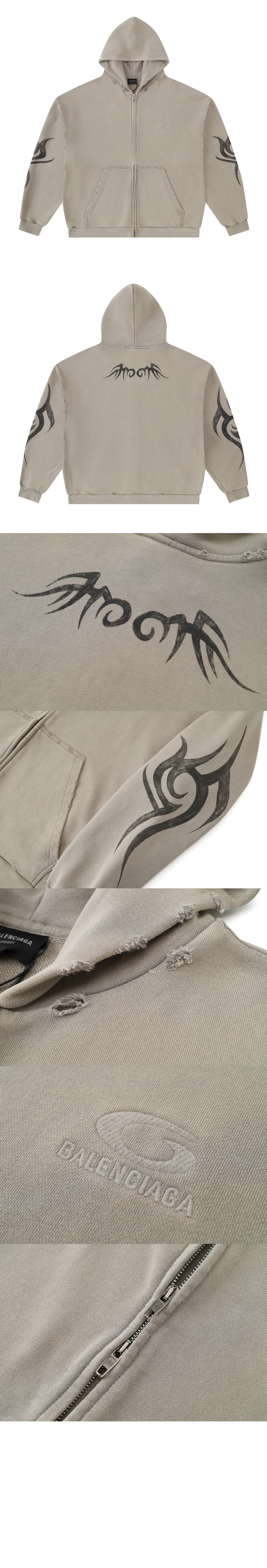 미러급레플리카사이트 | 명품레플리카 전문 쇼핑몰  | 퍼스트원 - 집업 후드 레귤러 핏 > 발렌시아가