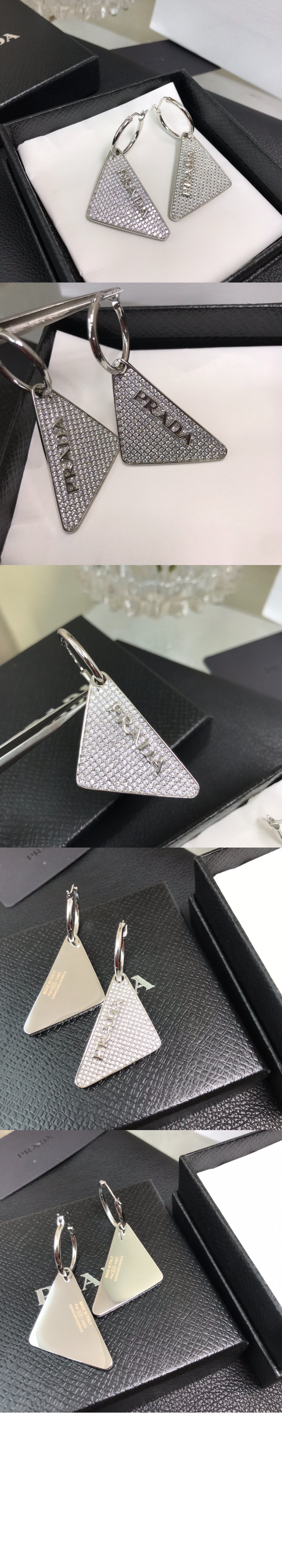 미러급레플리카사이트 | 명품레플리카 전문 쇼핑몰  | 퍼스트원 - 크리스털 로고 큐빅 귀걸이 1JO766 > 프라다