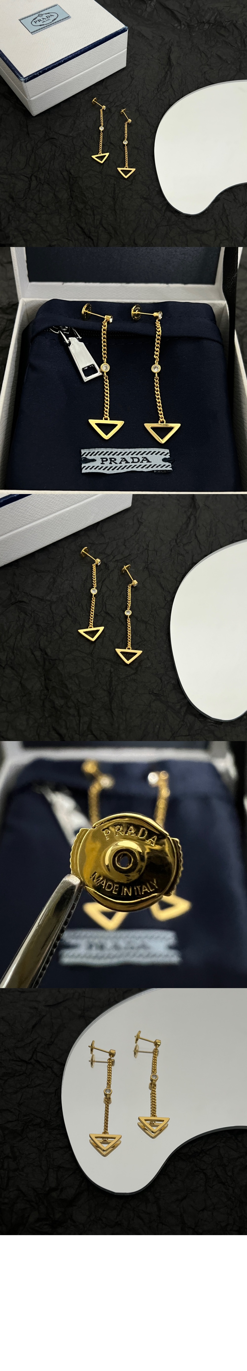 미러급레플리카사이트 | 명품레플리카 전문 쇼핑몰  | 퍼스트원 - 이터널 골드 드롭 귀걸이 1JO861 > 프라다