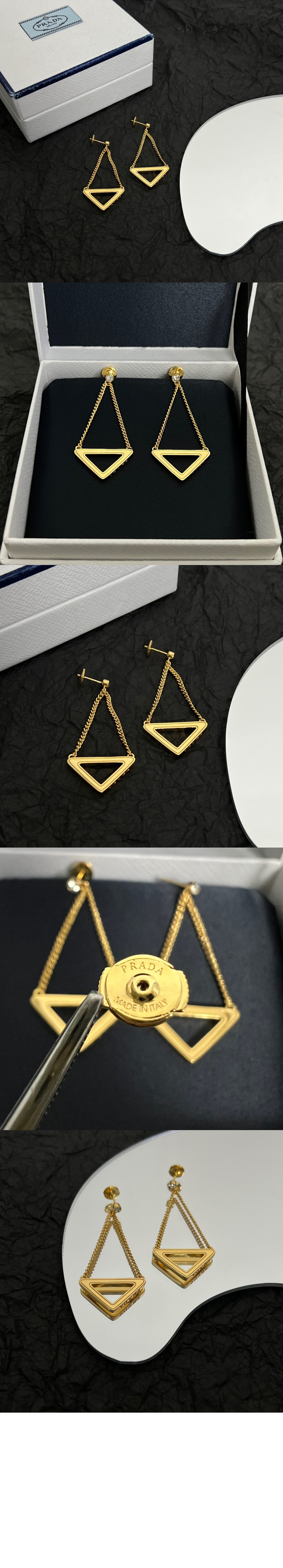 미러급레플리카사이트 | 명품레플리카 전문 쇼핑몰  | 퍼스트원 - 이터널 골드 드롭 귀걸이 1JO862 > 프라다