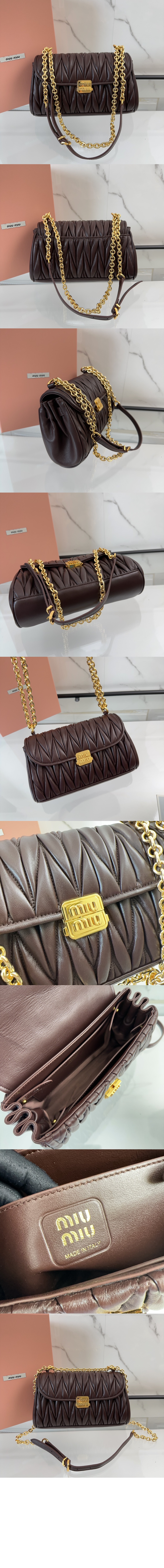 미러급레플리카사이트 | 명품레플리카 전문 쇼핑몰  | 퍼스트원 - 마테라쎄 나파 가죽 숄더백 5BD266 > 미우미우