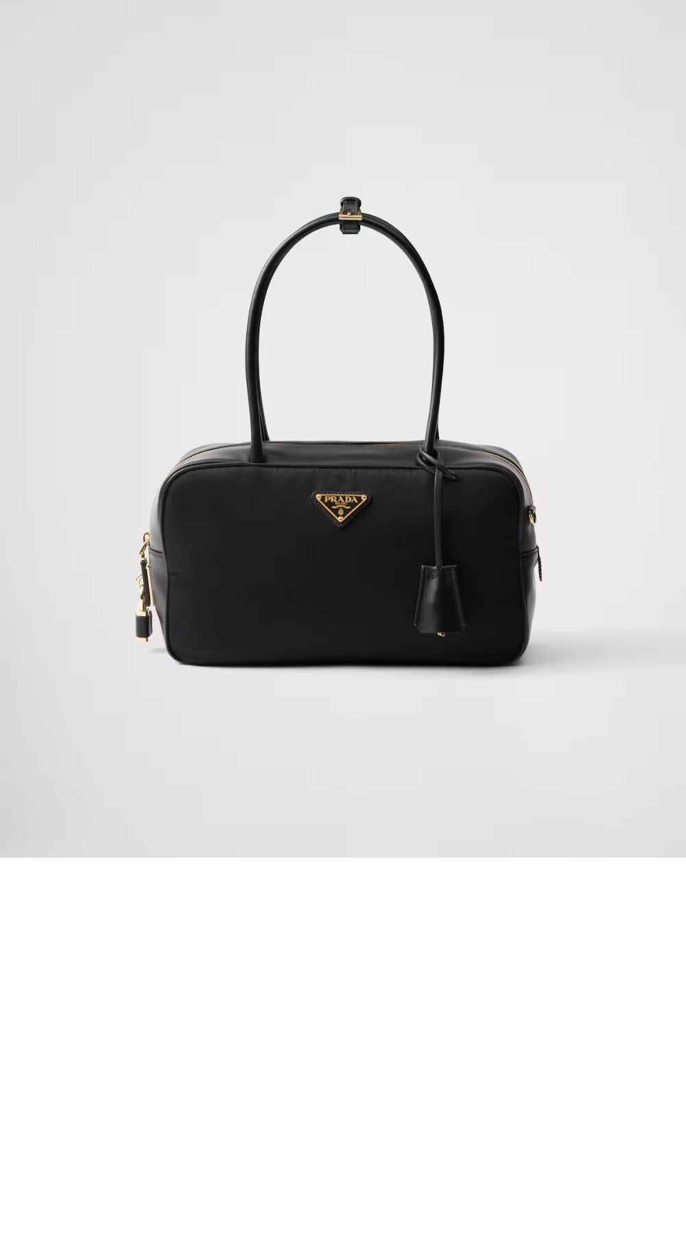 미러급레플리카사이트 | 명품레플리카 전문 쇼핑몰  | 퍼스트원 - 자물쇠가 있는 미디엄 리나일론 및 가죽 탑 핸들백 1BB132 > 프라다