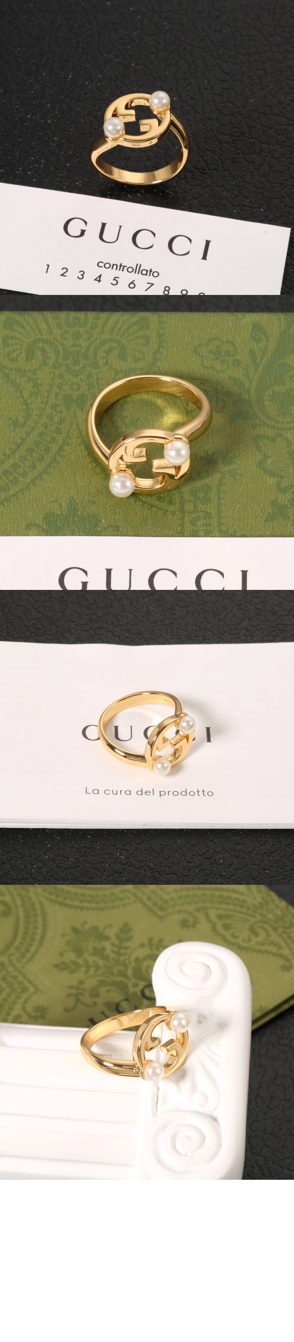 미러급레플리카사이트 | 명품레플리카 전문 쇼핑몰  | 퍼스트원 - 진주가 달린 블론디 컷아웃 반지 797405 > 구찌