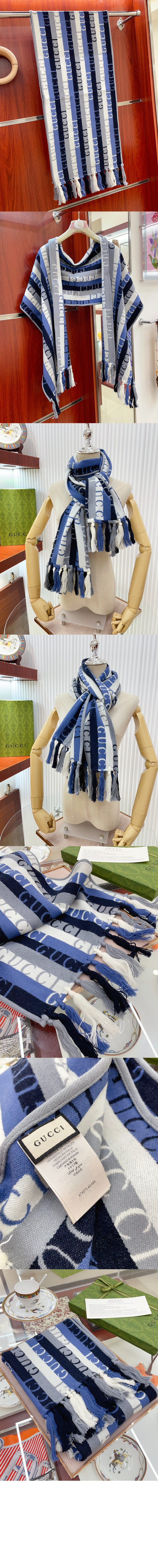 미러급레플리카사이트 | 명품레플리카 전문 쇼핑몰  | 퍼스트원 - GG 자카드 패턴 니트 스카프  634166 > 구찌