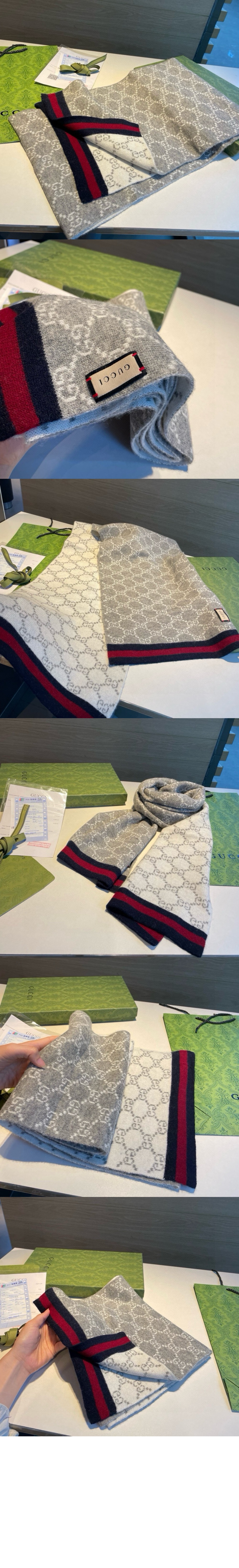 미러급레플리카사이트 | 명품레플리카 전문 쇼핑몰  | 퍼스트원 - GG 자카드 패턴 니트 스카프 325806 > 구찌