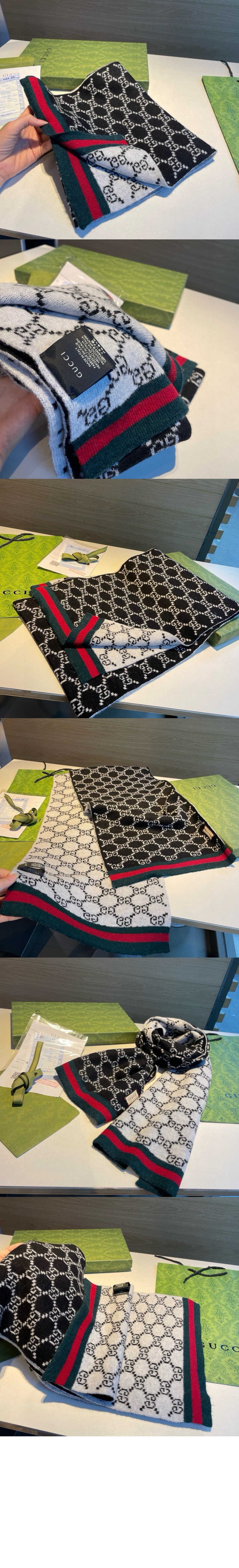 미러급레플리카사이트 | 명품레플리카 전문 쇼핑몰  | 퍼스트원 - GG 자카드 패턴 니트 스카프 325806 > 구찌
