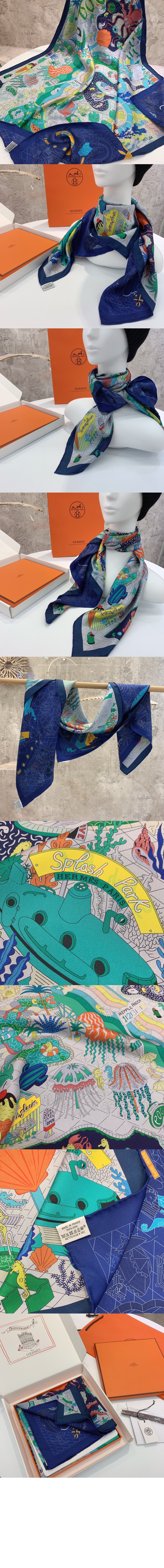 미러급레플리카사이트 | 명품레플리카 전문 쇼핑몰  | 퍼스트원 - Splash Park 더블 페이스 스카프 90 > 에르메스