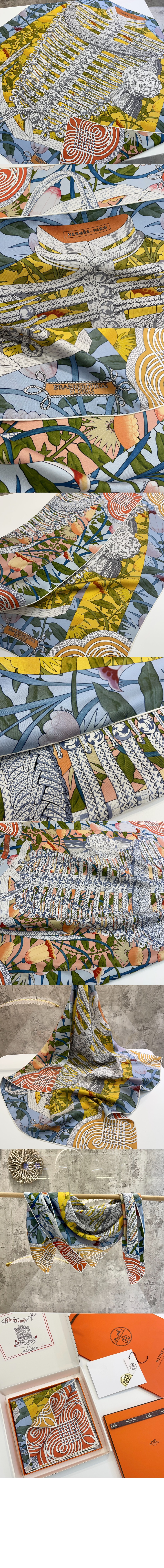 미러급레플리카사이트 | 명품레플리카 전문 쇼핑몰  | 퍼스트원 - Brandebourgs Fleuris 더블 페이스 스카프 90 > 에르메스