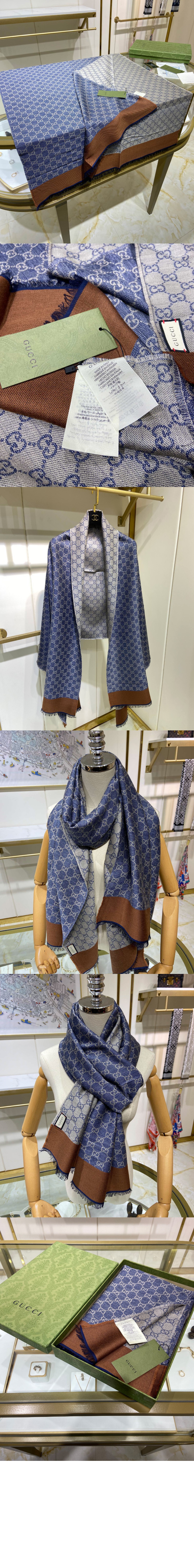 미러급레플리카사이트 | 명품레플리카 전문 쇼핑몰  | 퍼스트원 - GG 투톤 코튼 자카드 스카프 660016 > 구찌