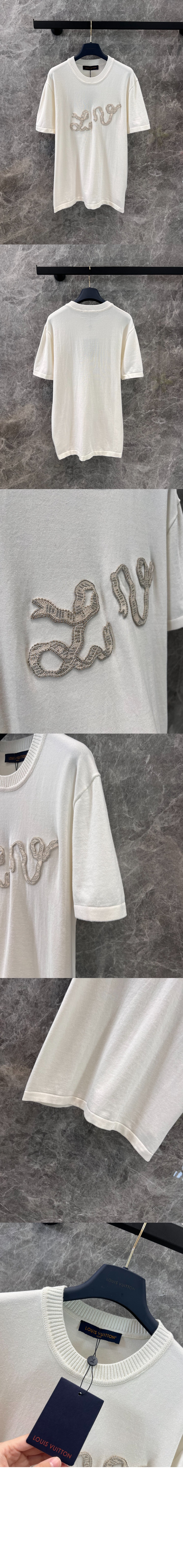 미러급레플리카사이트 | 명품레플리카 전문 쇼핑몰  | 퍼스트원 - 엠벨리시드 쇼트 슬리브드 코튼 크루넥 > 루이비통