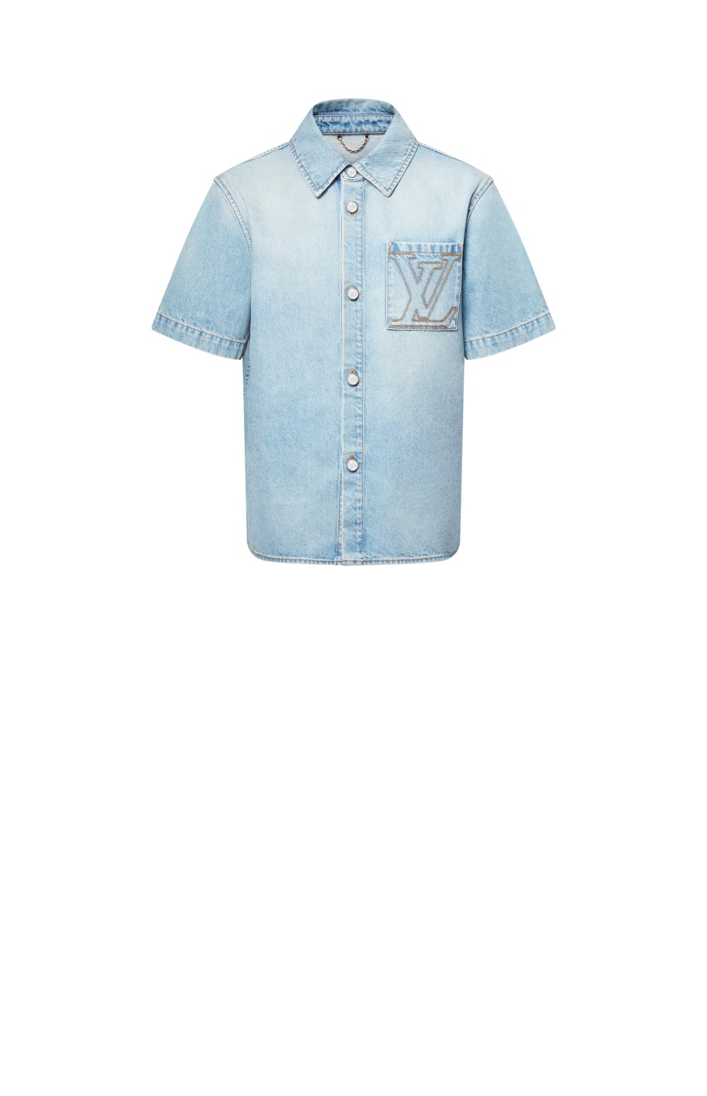 미러급레플리카사이트 | 명품레플리카 전문 쇼핑몰  | 퍼스트원 - 쇼트 슬리브드 데님 셔츠 > 루이비통