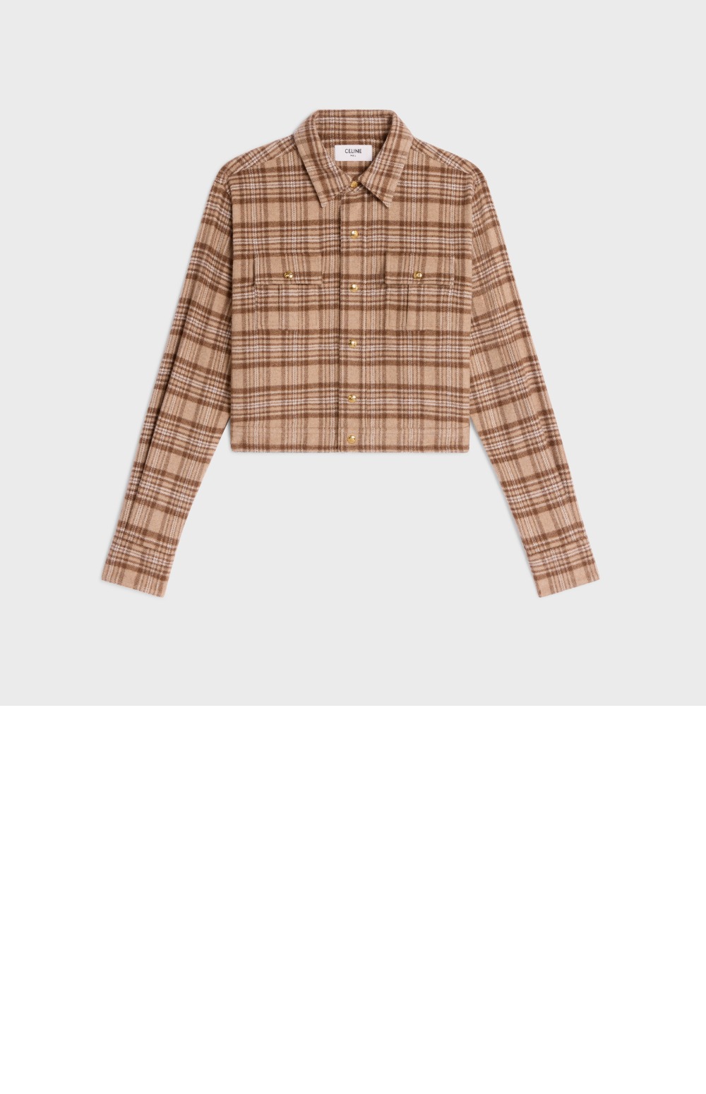 미러급레플리카사이트 | 명품레플리카 전문 쇼핑몰  | 퍼스트원 - 체크 패턴 울 크롭 자켓 > 셀린느