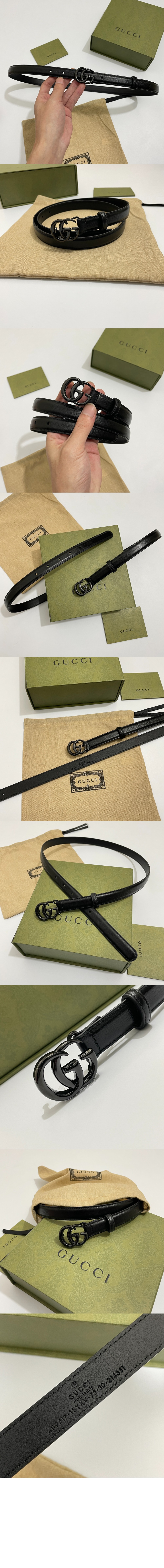 미러급레플리카사이트 | 명품레플리카 전문 쇼핑몰  | 퍼스트원 - GG 마몽 씬 벨트 409417 > 구찌