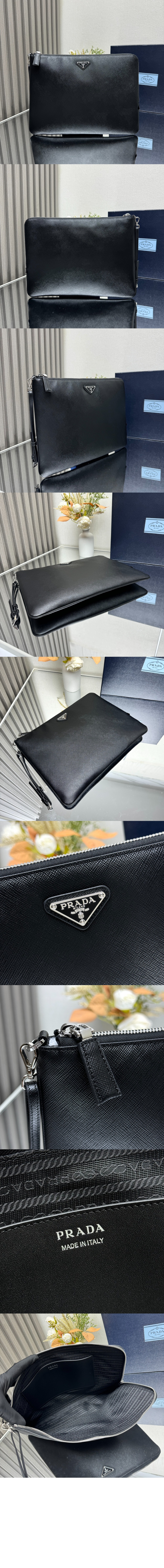 미러급레플리카사이트 | 명품레플리카 전문 쇼핑몰  | 퍼스트원 - 라지 사피아노 가죽 파우치 2NH023 > 프라다