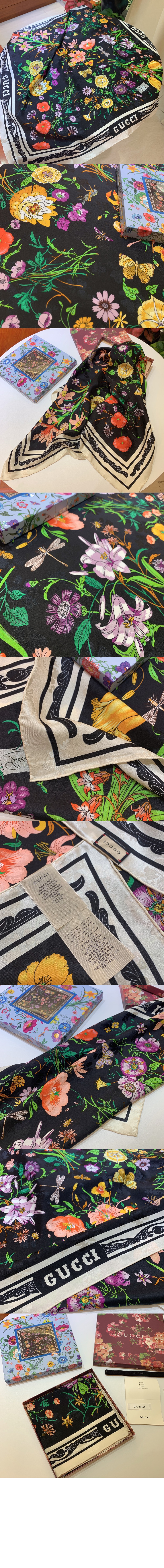 미러급레플리카사이트 | 명품레플리카 전문 쇼핑몰  | 퍼스트원 - 꽃 프린트 실크 스카프 699493 > 구찌
