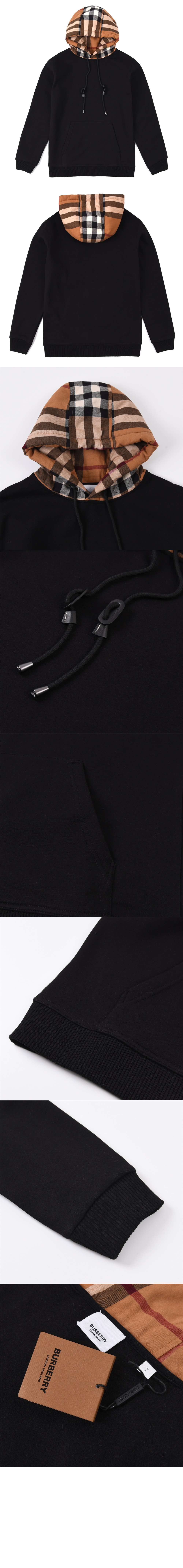 미러급레플리카사이트 | 명품레플리카 전문 쇼핑몰  | 퍼스트원 - 체크 후드 코튼 블렌드 후디 > 버버리