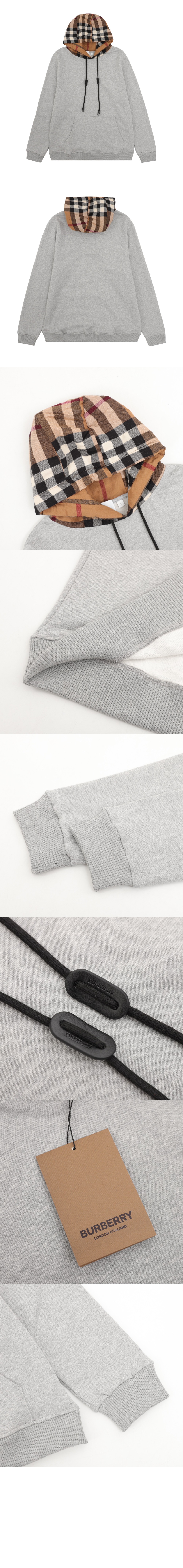 미러급레플리카사이트 | 명품레플리카 전문 쇼핑몰  | 퍼스트원 - 체크 후드 코튼 블렌드 후디 > 버버리