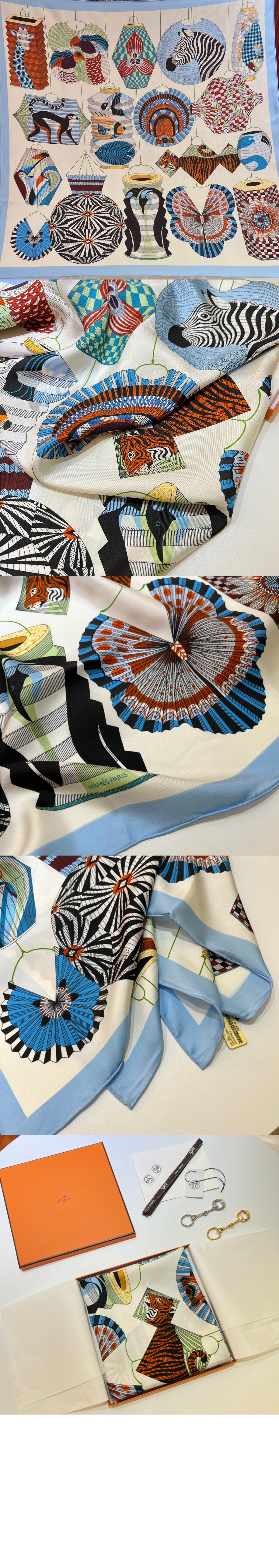 미러급레플리카사이트 | 명품레플리카 전문 쇼핑몰  | 퍼스트원 - Lanternes, Ballons et Cocardes 90 까레 실크 스카프 > 에르메스