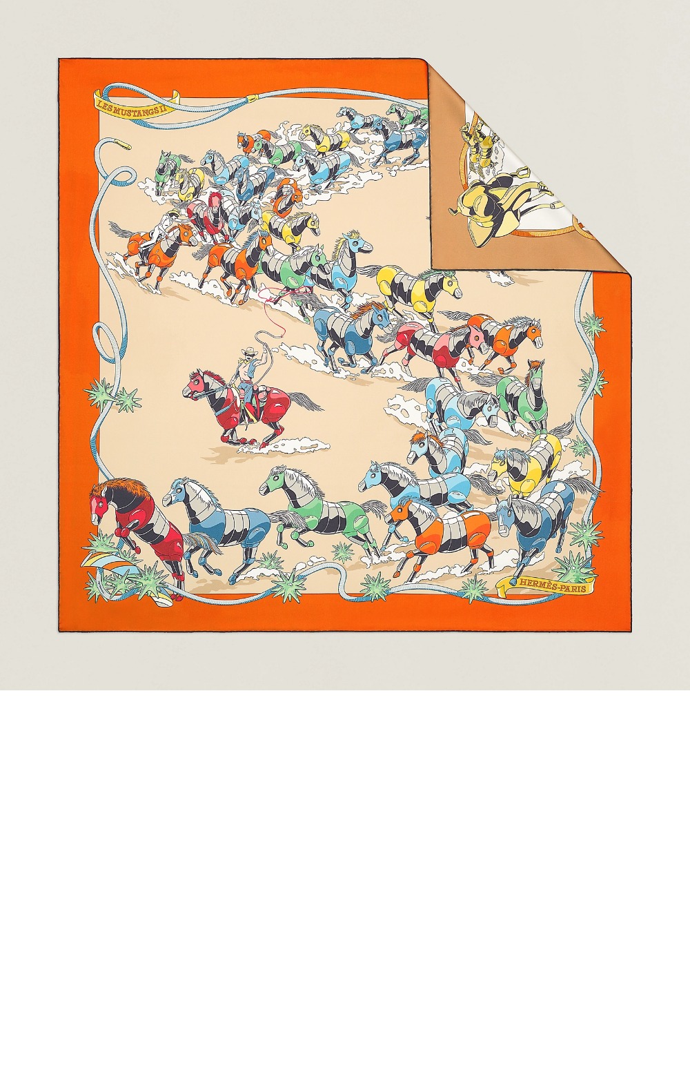 미러급레플리카사이트 | 명품레플리카 전문 쇼핑몰  | 퍼스트원 - Les Mustangs II double face 스카프 90 > 에르메스