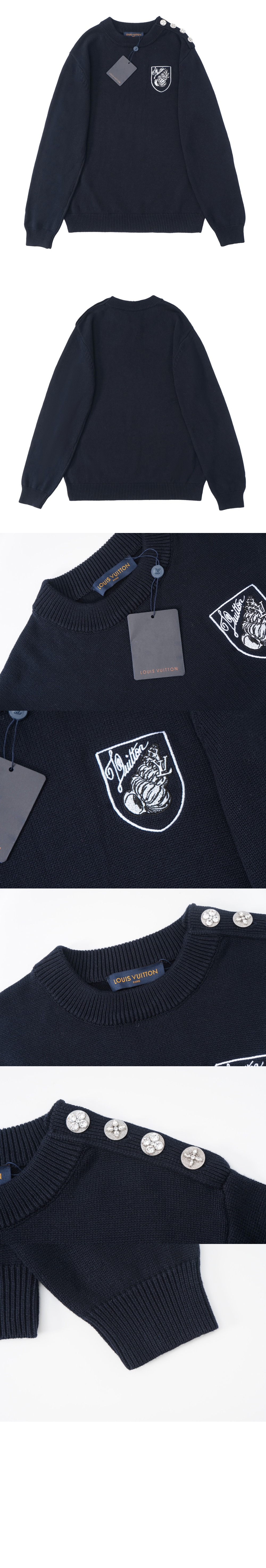 미러급레플리카사이트 | 명품레플리카 전문 쇼핑몰  | 퍼스트원 - 엠브로이더드 코튼 블렌드 크루넥 > 루이비통