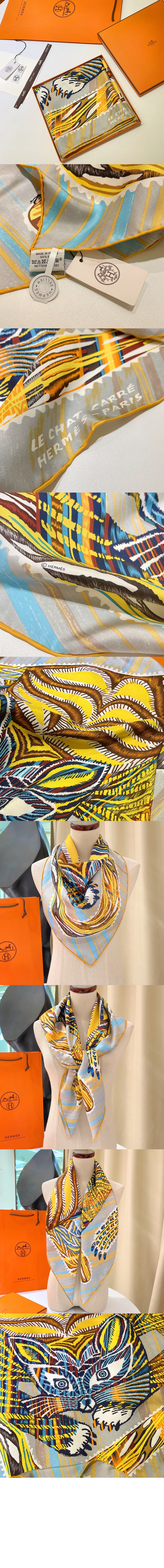 미러급레플리카사이트 | 명품레플리카 전문 쇼핑몰  | 퍼스트원 - Le Chat Carre 스카프 90 > 에르메스