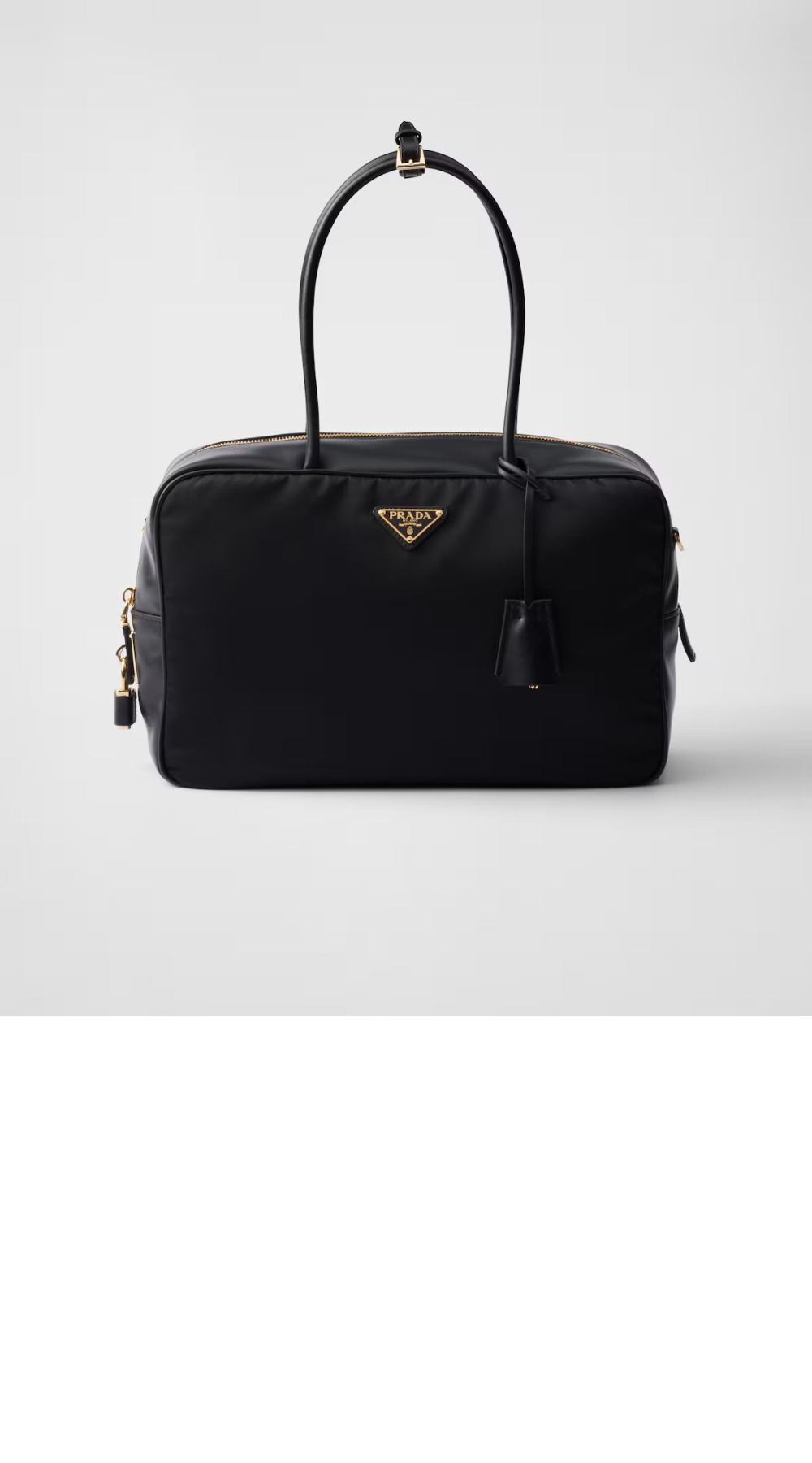 미러급레플리카사이트 | 명품레플리카 전문 쇼핑몰  | 퍼스트원 - 자물쇠가 있는 라지 리나일론 및 가죽 탑 핸들백 1BB131 > 프라다