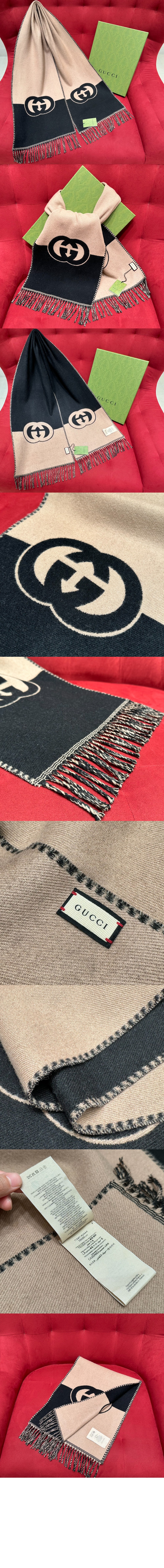 미러급레플리카사이트 | 명품레플리카 전문 쇼핑몰  | 퍼스트원 - GG 자카드 패턴 니트 스카프 715497 > 구찌