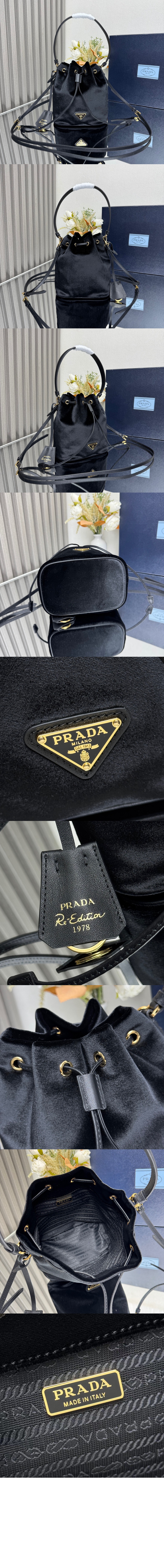 미러급레플리카사이트 | 명품레플리카 전문 쇼핑몰  | 퍼스트원 - 나파 가죽 디테일 벨벳 미니백 1BE067 > 프라다