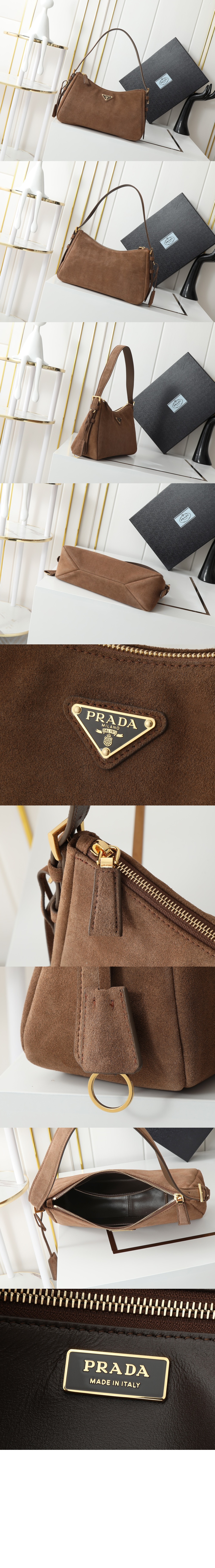 미러급레플리카사이트 | 명품레플리카 전문 쇼핑몰  | 퍼스트원 - 에메 미디엄 스웨이드 숄더백 1BC229 > 프라다