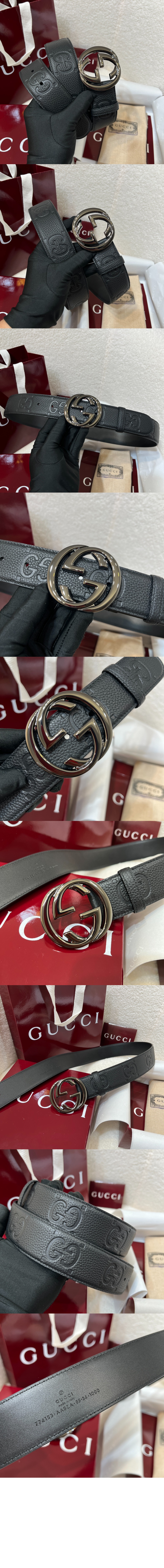 미러급레플리카사이트 | 명품레플리카 전문 쇼핑몰  | 퍼스트원 - 인터로킹 G 버클 벨트 774153 > 구찌