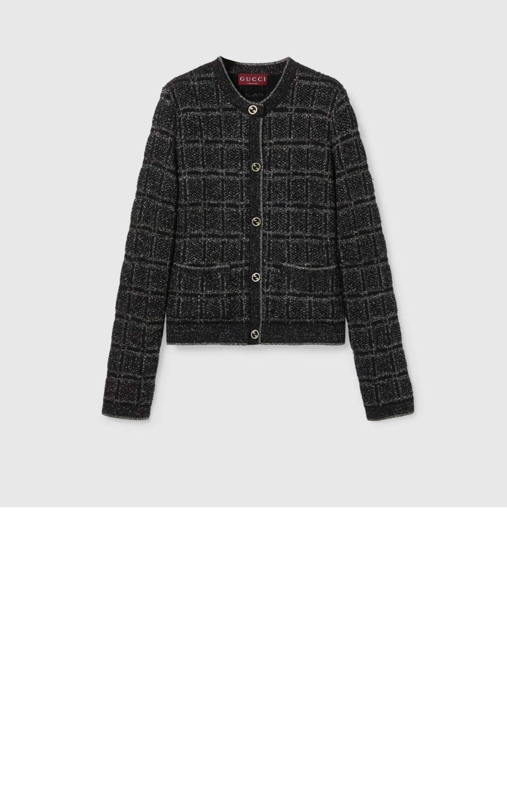 미러급레플리카사이트 | 명품레플리카 전문 쇼핑몰  | 퍼스트원 - 울 및 라메 체크 자카드 가디건 > 구찌