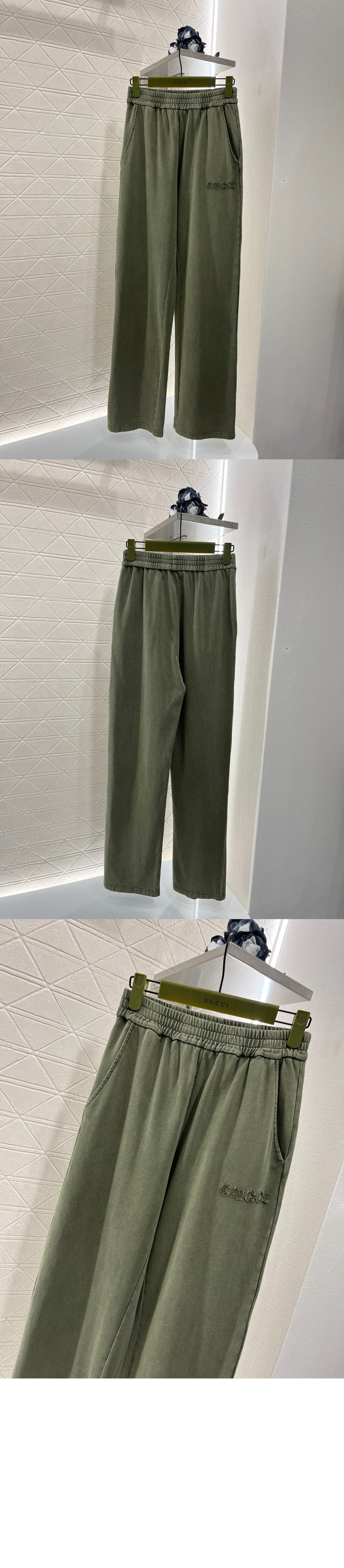 미러급레플리카사이트 | 명품레플리카 전문 쇼핑몰  | 퍼스트원 - 자수 코튼 조깅 팬츠 > 구찌