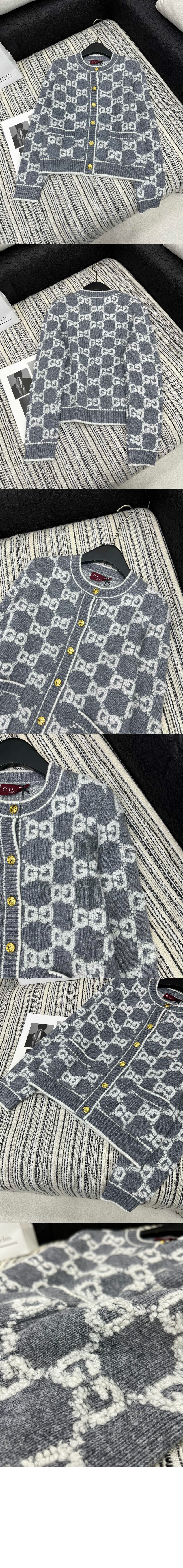 미러급레플리카사이트 | 명품레플리카 전문 쇼핑몰  | 퍼스트원 - GG 울 부클레 자카드 가디건 > 구찌