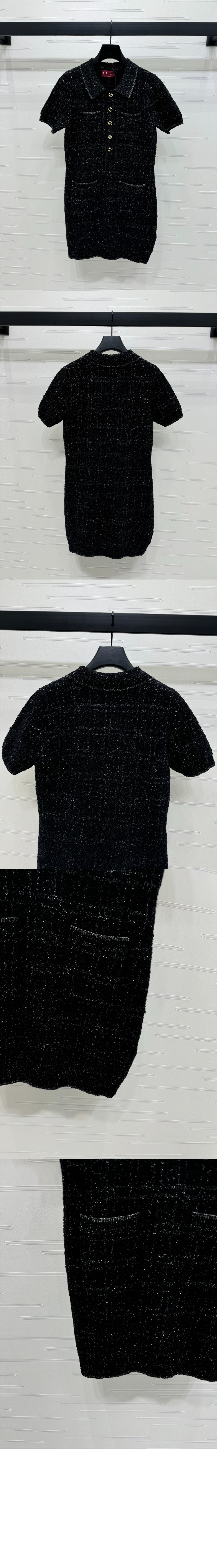 미러급레플리카사이트 | 명품레플리카 전문 쇼핑몰  | 퍼스트원 - 울 및 라메 체크 자카드 드레스 > 구찌