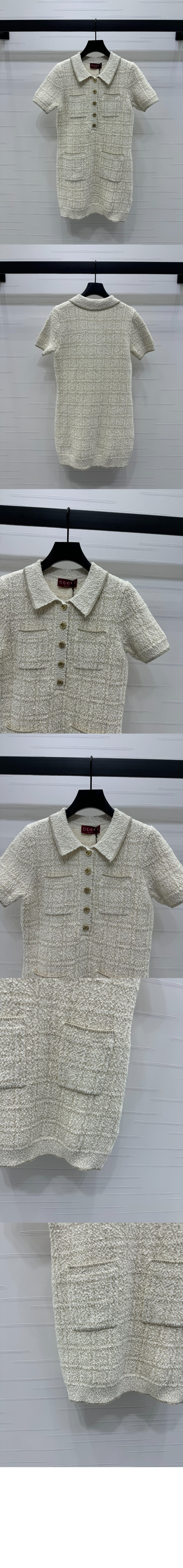 미러급레플리카사이트 | 명품레플리카 전문 쇼핑몰  | 퍼스트원 - 울 및 라메 체크 자카드 드레스 > 구찌