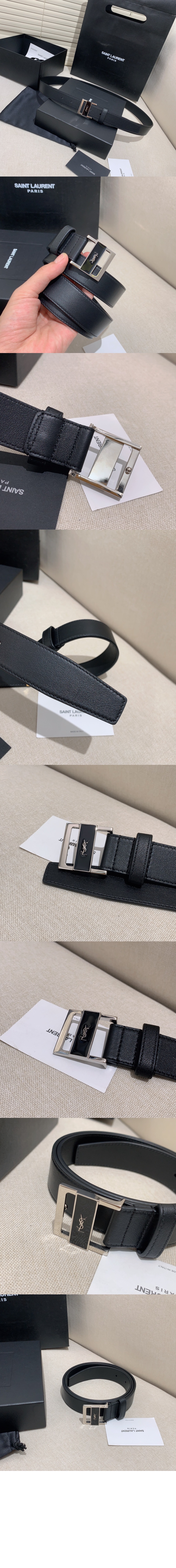 미러급레플리카사이트 | 명품레플리카 전문 쇼핑몰  | 퍼스트원 - 박스 가죽 소재의 벨트 788067 > 생로랑