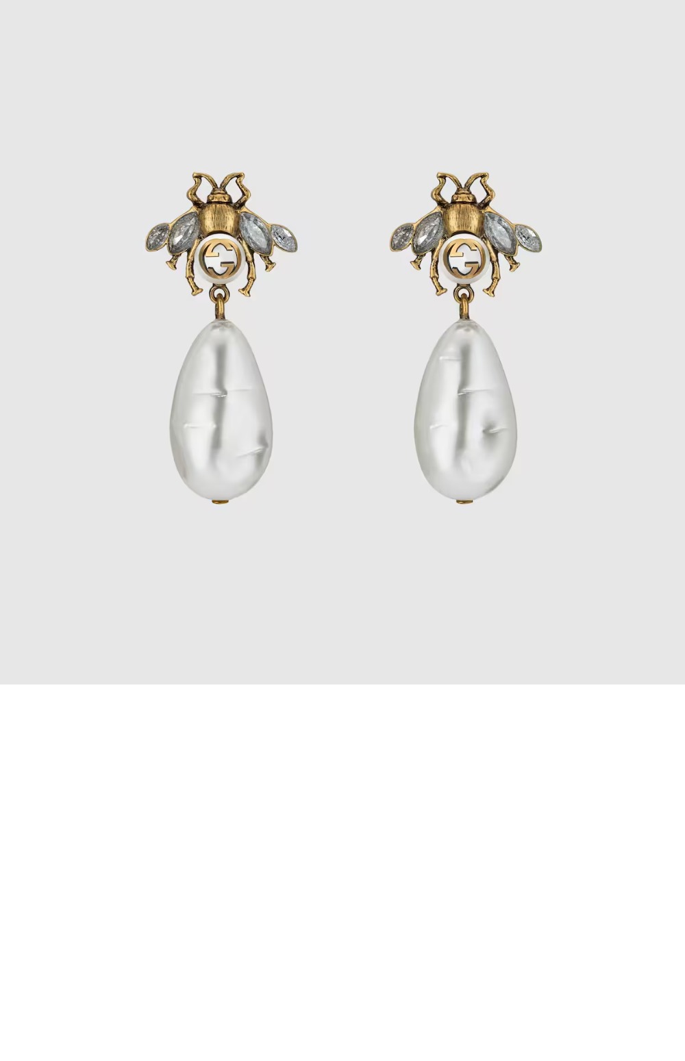 미러급레플리카사이트 | 명품레플리카 전문 쇼핑몰  | 퍼스트원 - 드롭 진주 꿀벌 모양 귀걸이 490312 > 구찌