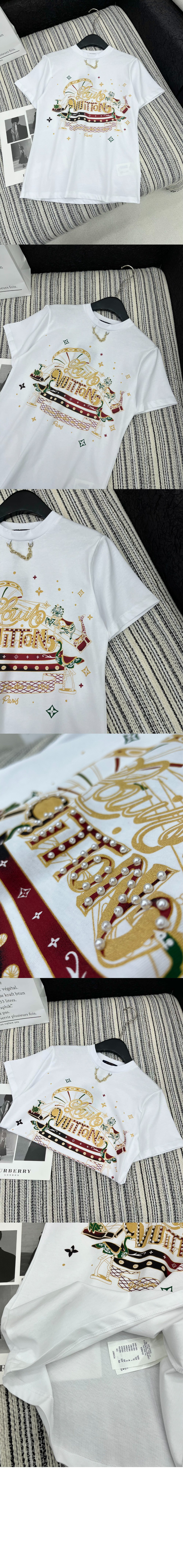 미러급레플리카사이트 | 명품레플리카 전문 쇼핑몰  | 퍼스트원 - 로고 프린트 반팔 > 루이비통