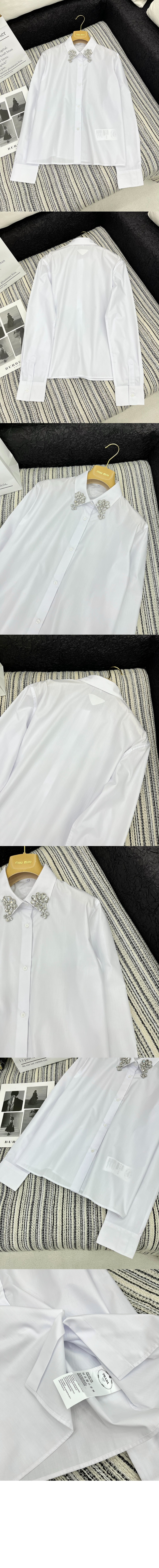 미러급레플리카사이트 | 명품레플리카 전문 쇼핑몰  | 퍼스트원 - 자수 포플린 셔츠 > 프라다