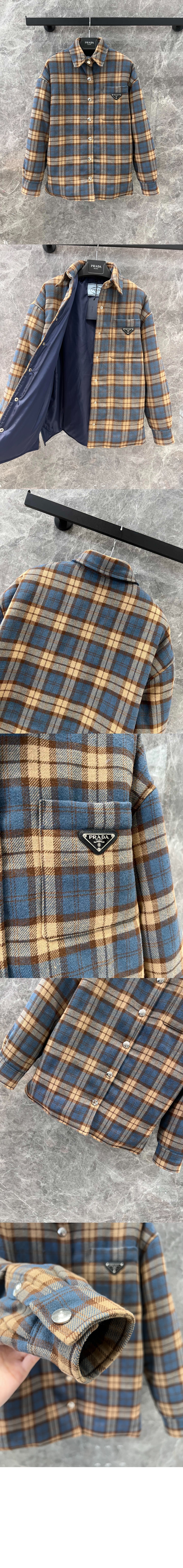미러급레플리카사이트 | 명품레플리카 전문 쇼핑몰  | 퍼스트원 - 체크 울 트윌 럼버잭 재킷 > 프라다