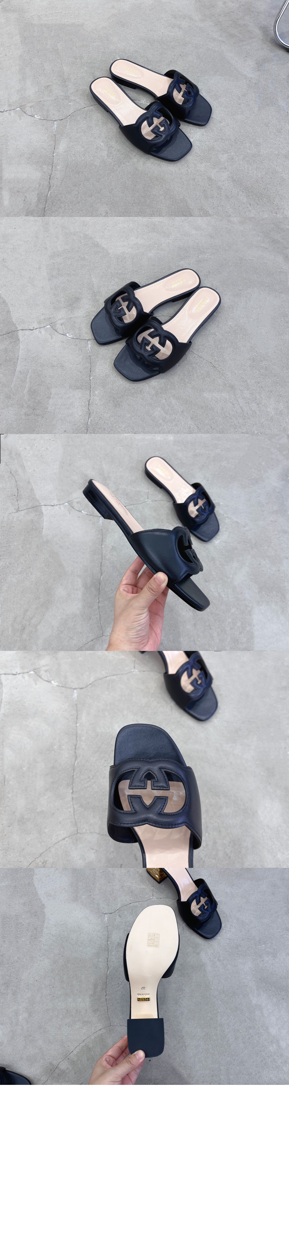 미러급레플리카사이트 | 명품레플리카 전문 쇼핑몰  | 퍼스트원 - 인터로킹 G 컷아웃 슬라이드 샌들 694451 > 프라다