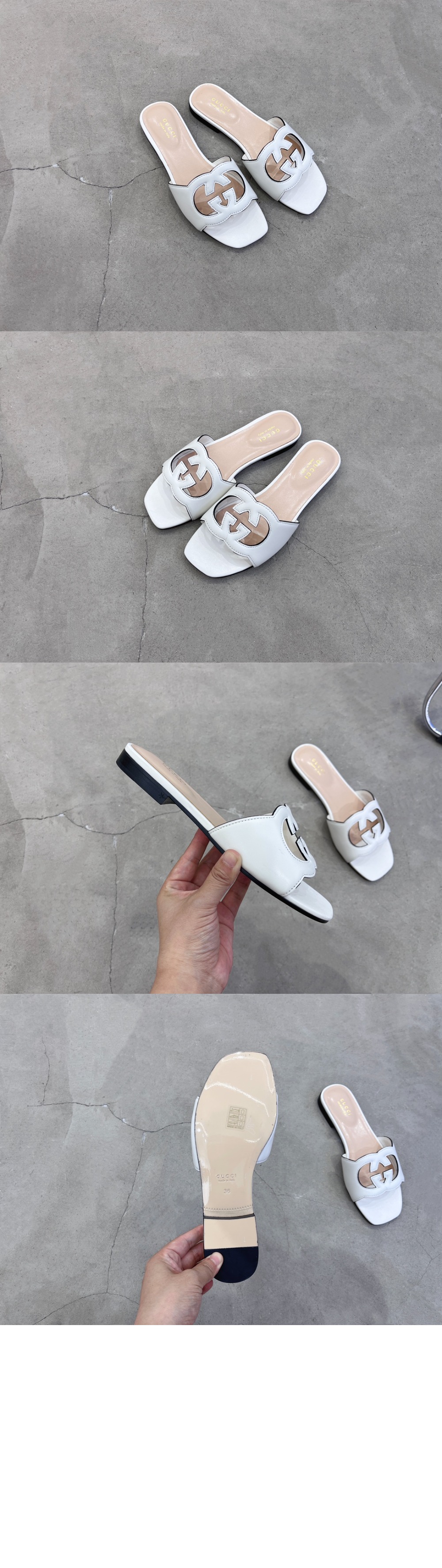 미러급레플리카사이트 | 명품레플리카 전문 쇼핑몰  | 퍼스트원 - 인터로킹 G 컷아웃 슬라이드 샌들 694451 > 프라다